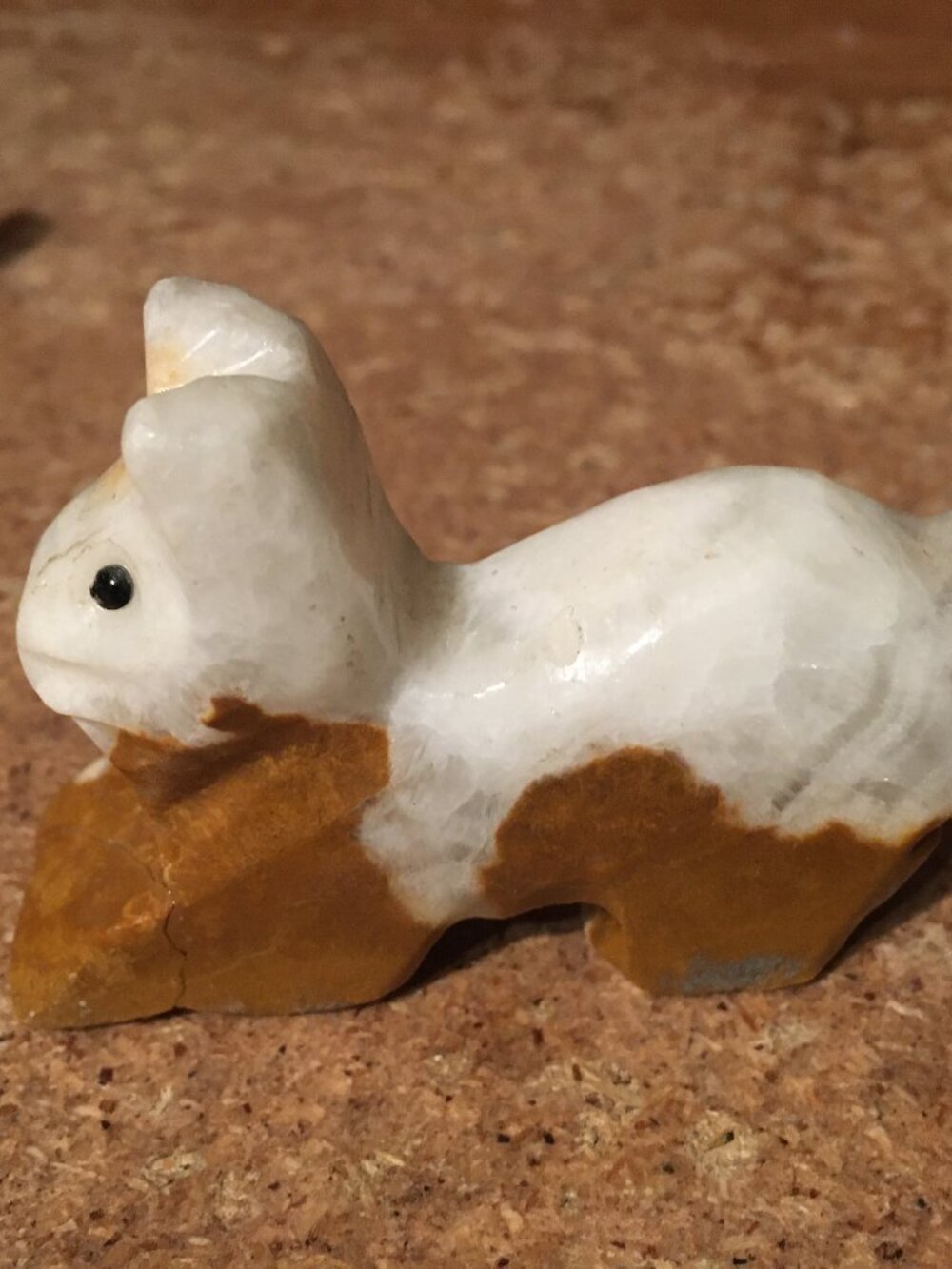 LOT OF 4 ONYX ALABASTER FIGURES RABBIT SEAL DONKEY AND CACTUS - Picture 4 of 10
